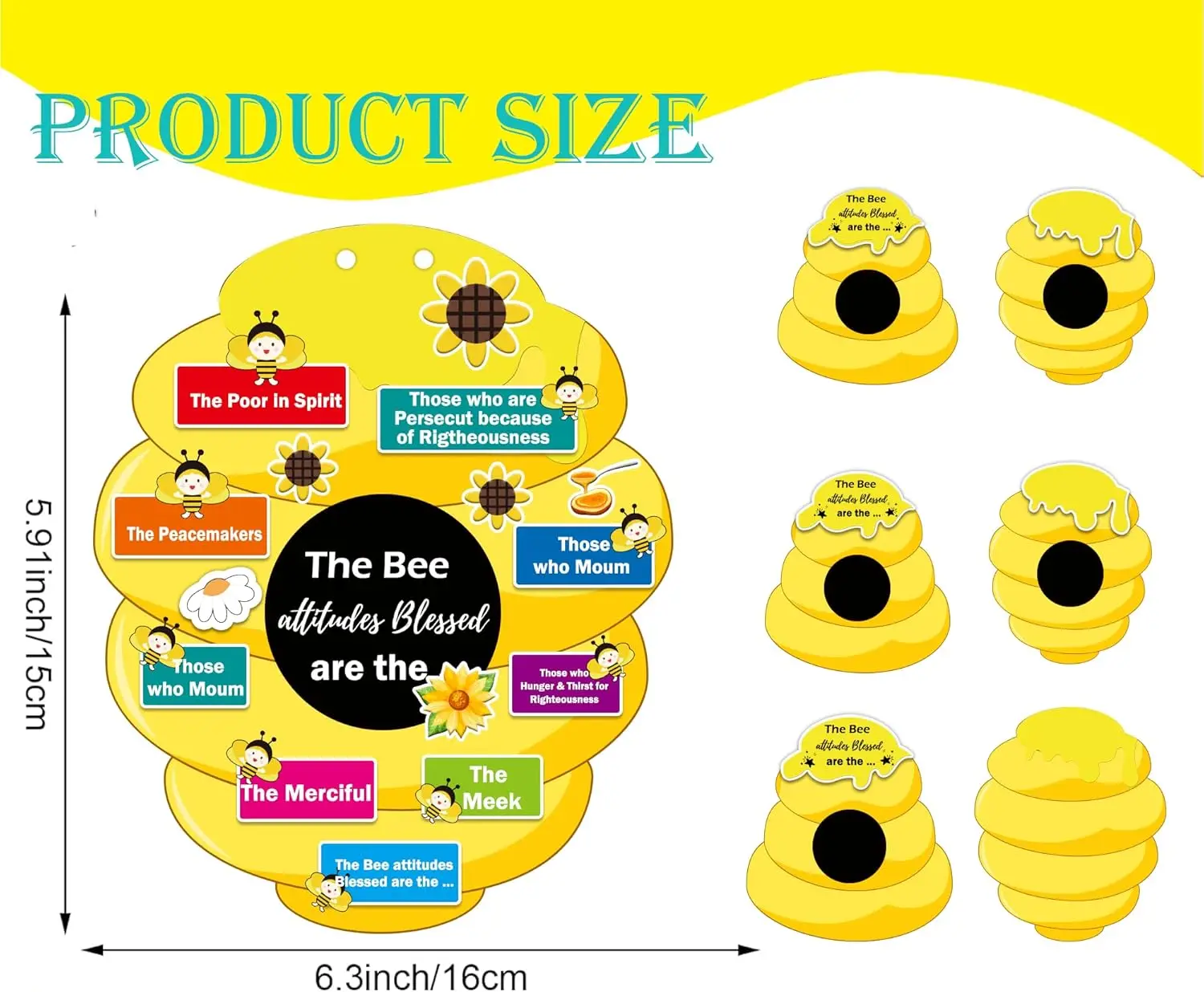 

Знак статистики пчелы, набор «сделай сам», 24 комплекта, религиозные поделки VBS, библейские поделки, декор для дошкольников, классной комнаты, дома