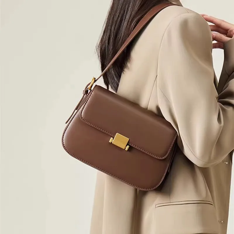 

Элегантная дизайнерская сумка-кроссбоди, сумка для подгузников, женская кожаная сумка-тоут класса люкс, вместительная стильная сумка через плечо для использования без помощи рук