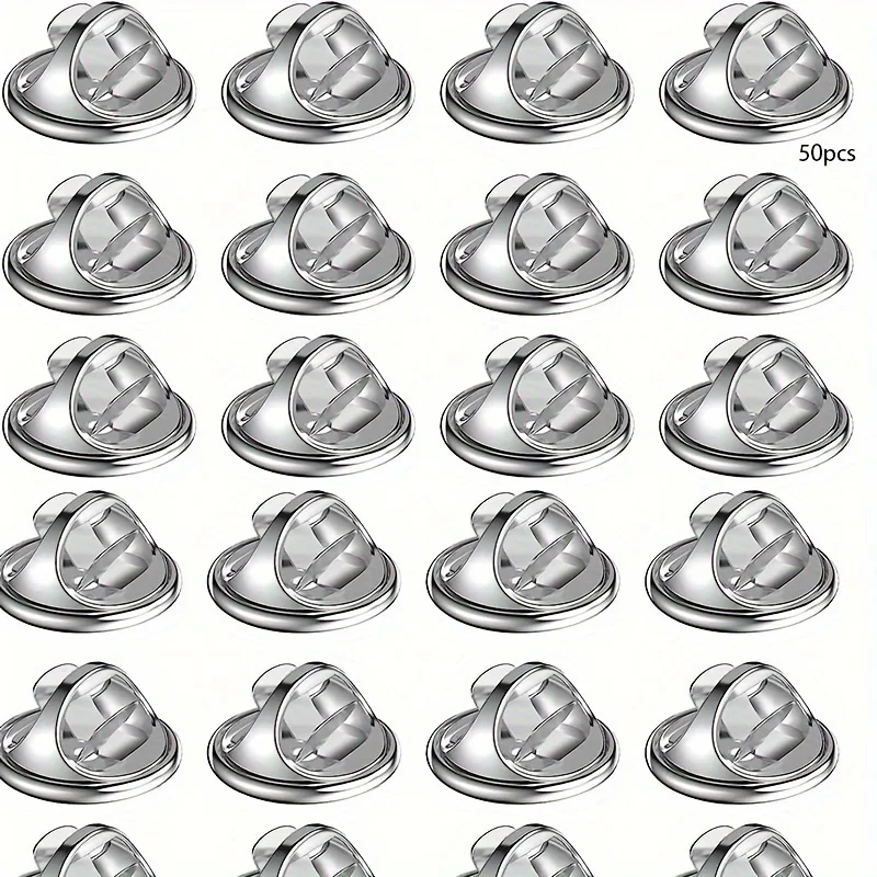 50pcs copper metal pins. Pin buckle, snap-lock badge, brooch safety pin backs for replacement (silver and gold).