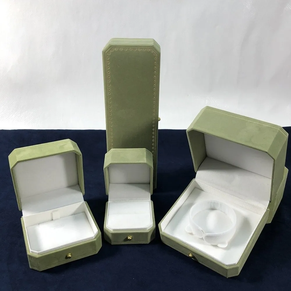 Durable Octagonal Jewelry Packaging Box Velvet Elegant Bracelet Storage Case Decorative Box