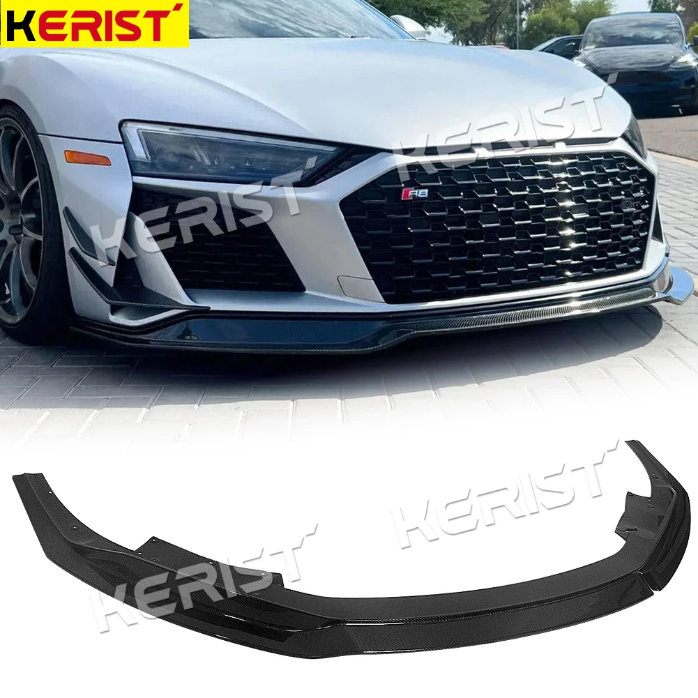 

Front Bumper Lip Canards for Audi R8 V8 V10 Coupe Spyder 2019-up Carbon Fiber