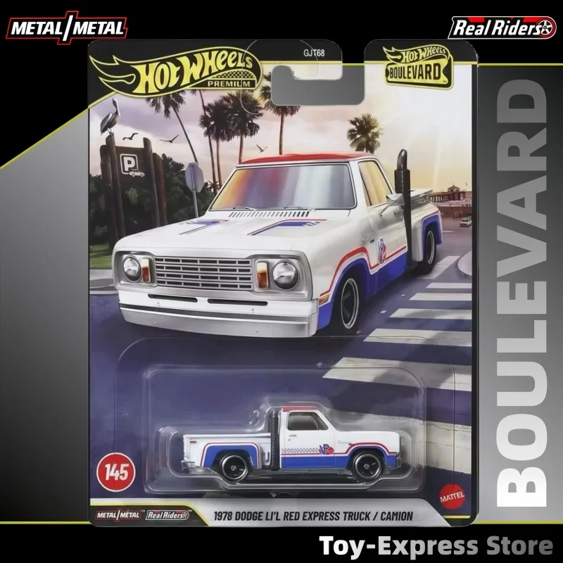 

Hot Wheels Premium 2026 Boulevard Children Toys Hotwheels 2026 Boys Kids Toys 1978 Dodge Li'l Red Express Truck 1:64 Car Model