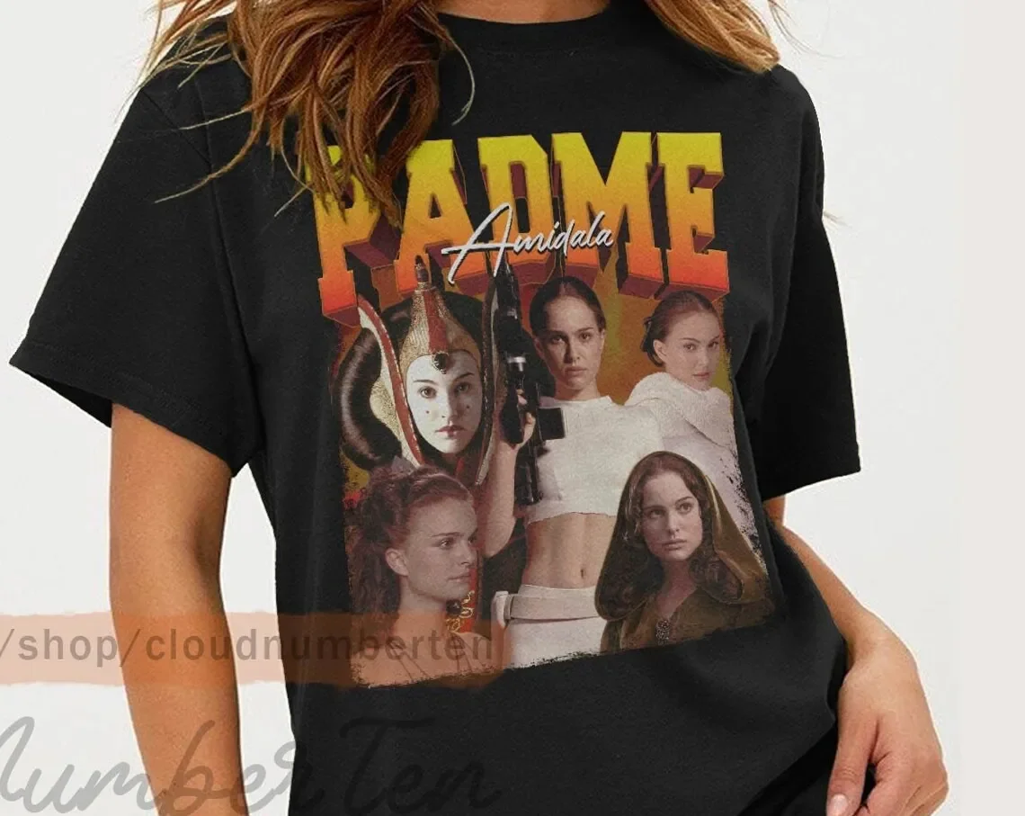 Padme amidala shirt anakin skywalker retro 90s poster tee vintage style t-shirt 346