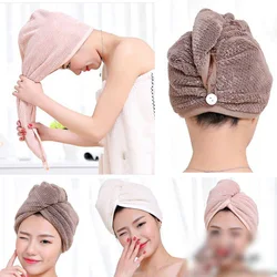 Toalla de secado rápido, gorro de ducha de cabeza de secado rápido, toalla para el cabello, turbante de microfibra suave para baño, gorro de ducha mágico, turbante para mujer