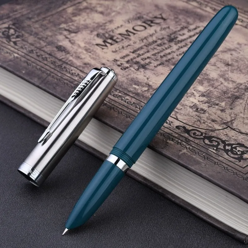 

Long Knife Stacked Nib 3.0mm Blue Fountain Pen Hooded Nib Bent Curved Art 1.0mm Ink Pen Writing Smooth Anniversary Business Gift