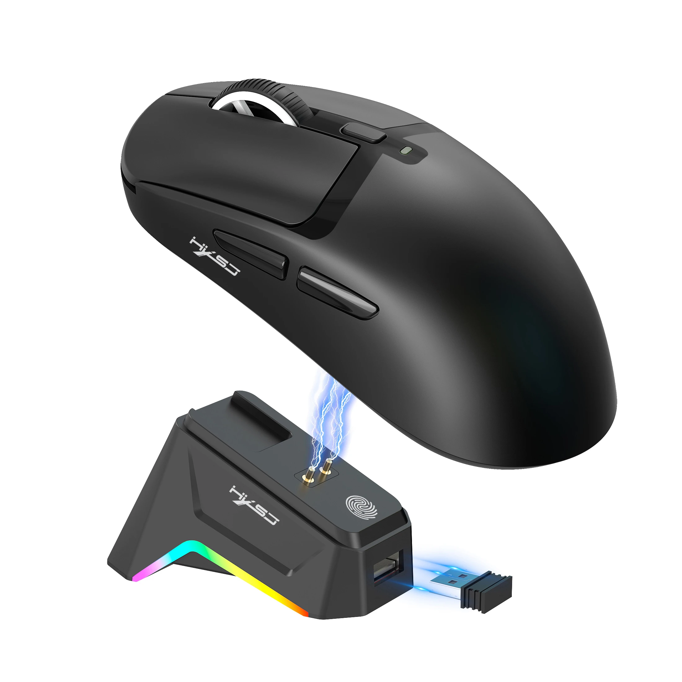 

3 режима 2,4G USB Bluetooth Беспроводная проводная мышь 12000 точек на дюйм Аксессуары для ПК Программирование макросов с RGB-подсветкой Магнитная зарядная док-станция