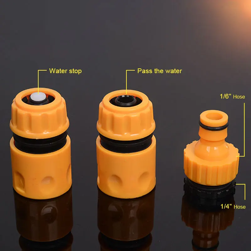 SEAMETAL 3Pcs Quick Water Connector Adapter 3/4 & 1/2 Inch Garden Hose Water Tap Threaded Connector for Car Garden Irrigation