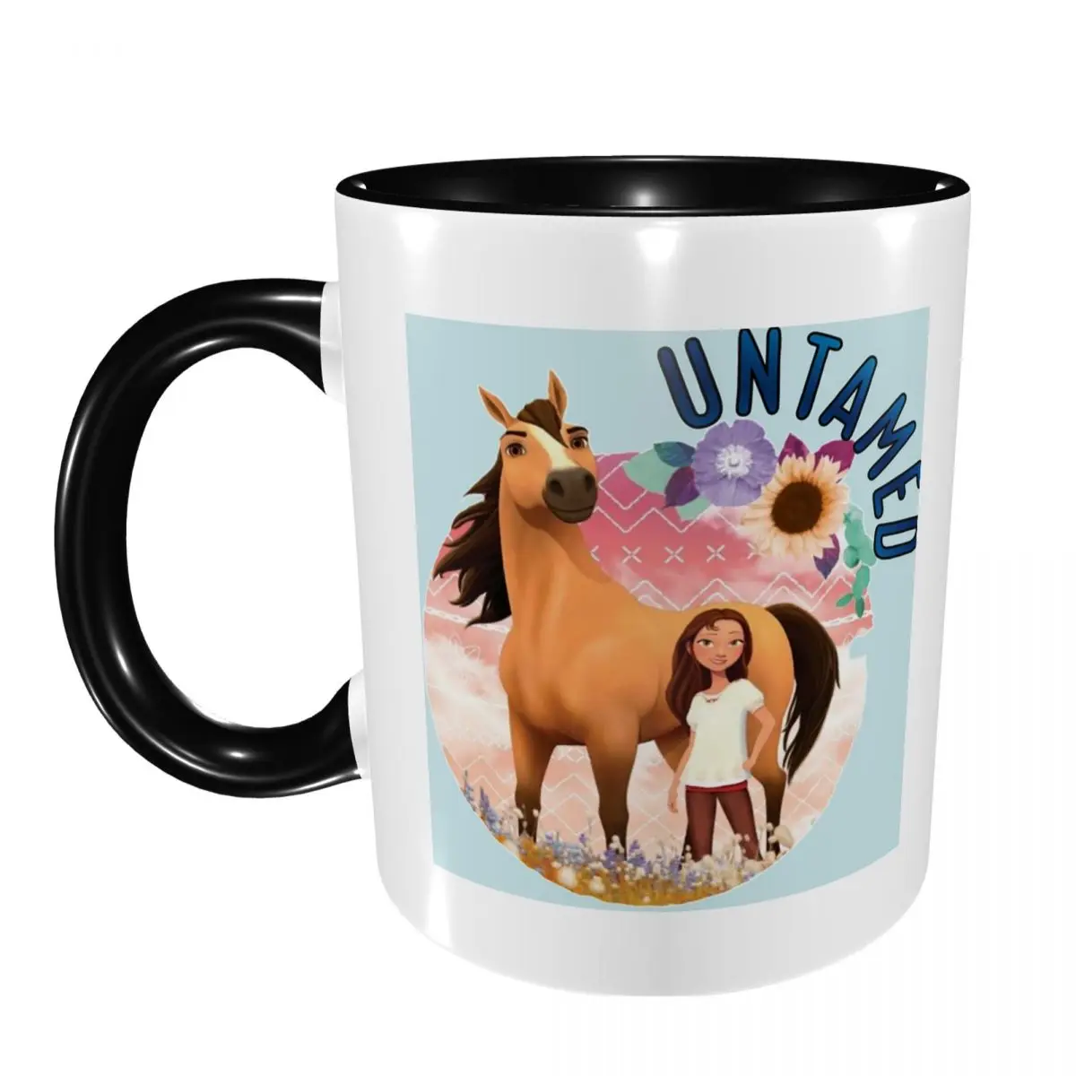 Untamed Spirit Riding Free Mug Funny Ceramic Coffee Cups Tea Mugs Milk Cup Drinkware Gift for Woman Man