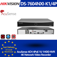 Hikvision DS-7604NXI-K1/4P 4K 4CH 4 POE 1SATA Acusense Network Video Recorder MD2.0 Facial Perimeter Protect ANPR 8MP H.265+ NVR