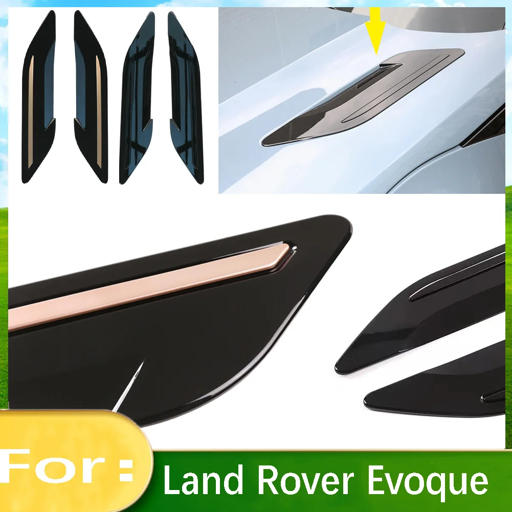 

Snap type Car Hood Air Vent Outlet Wing Cover Trim For Land Rover Range Rover Evoque 2020 2021 2022+ LR114465 LR114468 LR114464