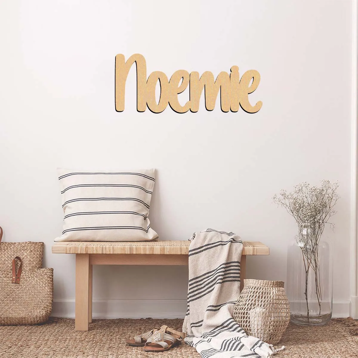 1 PC noemie example Durable Customized Name Wooden Sign Wooden Plaque Laser-Cut Sign Unfinished Wood for Painting or Glittering