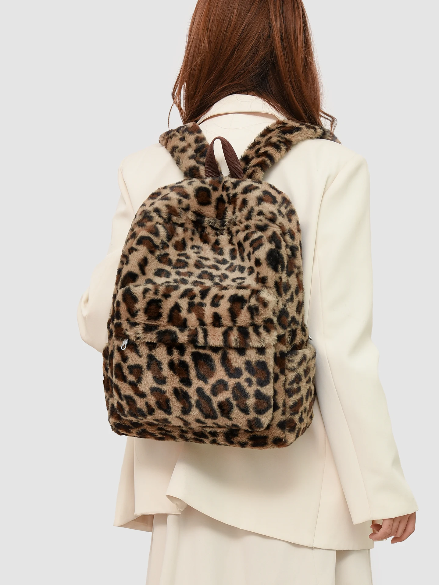 

Plu осенне-зимняя 48000, легкая повседневная простая женская сумка для студентов колледжа, сумка с леопардовым принтом, двойная сумка на плечо