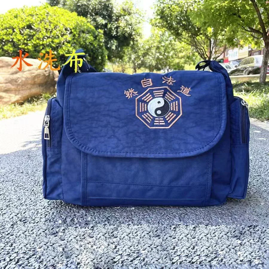 

Washing Cloth Taoism tai chi bagua bags shaolin monk kung fu bag package Taoist multi-function bag blue