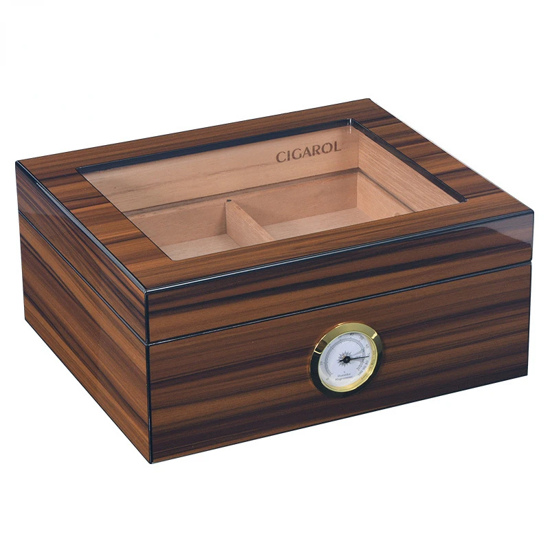 

Wooden box packaging: cedar wood cigar moisture box is large and easy to store. Double layer sealed cigar box