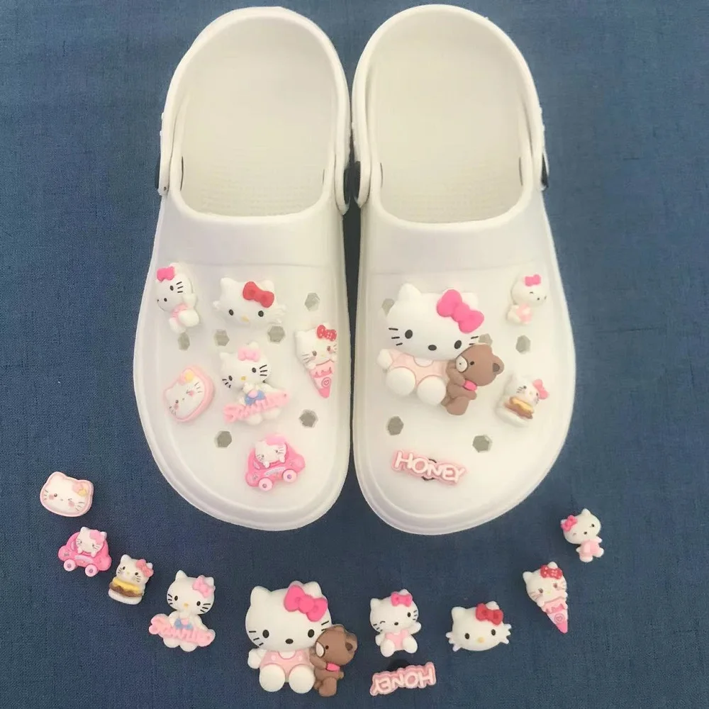 Sanrio Hello Kitty  Pooh, Stardew Shoe Flowers, Shoe Charms, Sandals, Anime Decoration Accessories, Children's Holiday Gifts