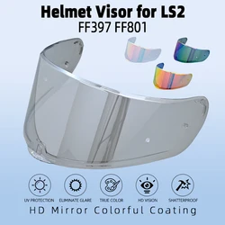 For LS2 FF397 FF801 Motorcycle Helmet Visor Clear Smoke Multicolour Silver Shield Vizard Suitable for Ls2 VECTOR Helmet Lens