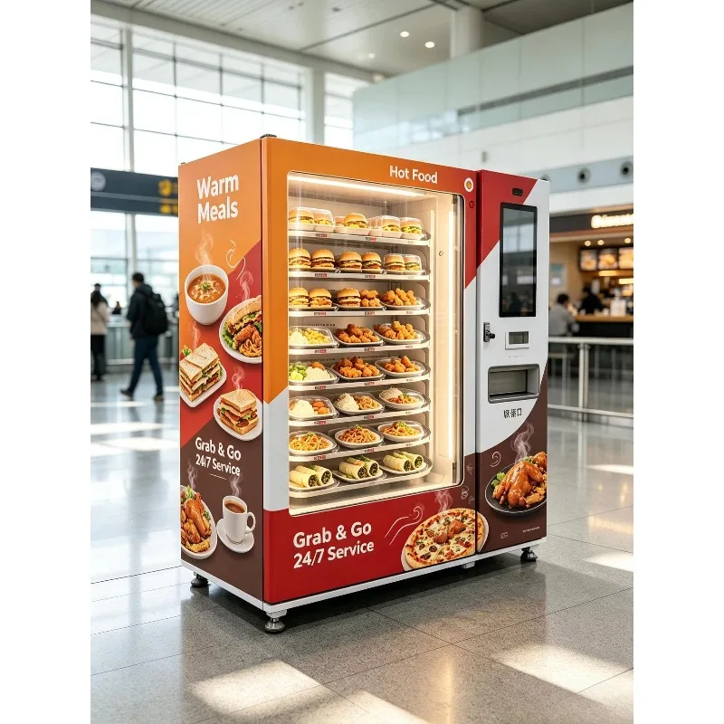 FL Supplier Ready to Eat Food Meals Vending Machine Hot Food Vending Machine for Ready Meals With Heating Function