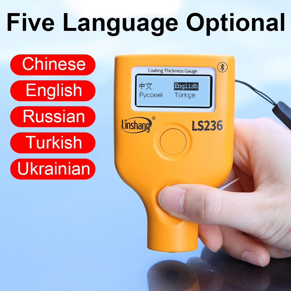 Factory Wholesale LS236 Car Paint Tester High Precision Dual Screen Coating Thickness Gauge for Paint