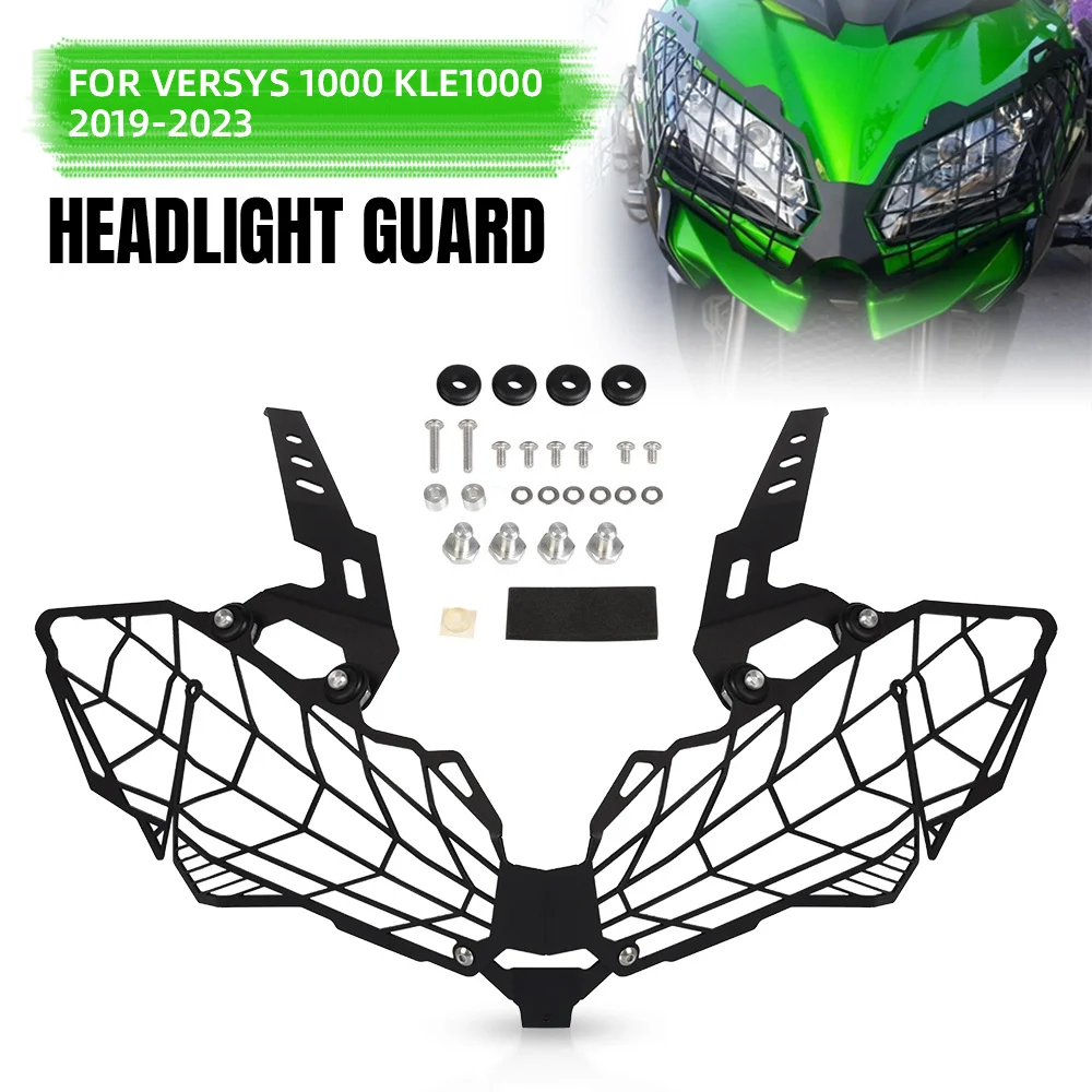 

Motorcycle Accessories For Kawasaki Versys 1000 KLE1000 2019-2020-2021-2022-2023 Headlight Guard Cover Protector Grill KLE 1000