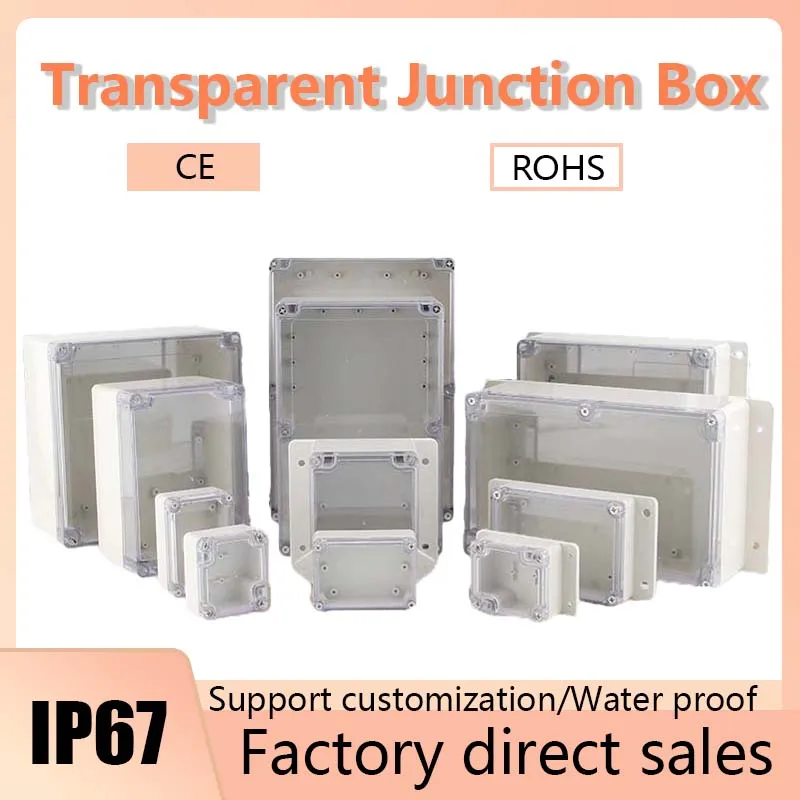 

Transparent Cover Electrical Outdoor Electronic Power Sealed Case Enclosure Plastic Box Project Case Waterproof Junction Box