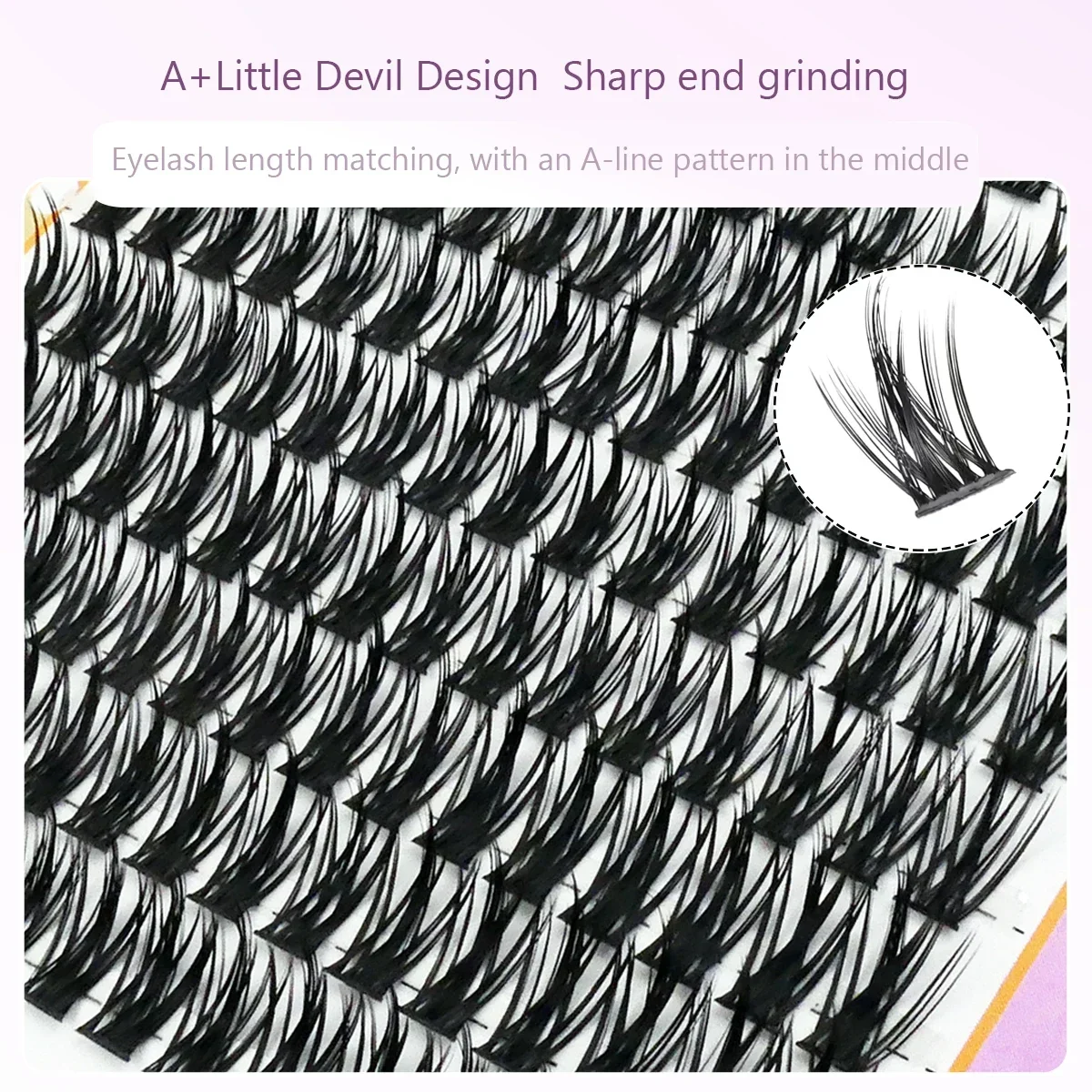 Grande capacité oreille de blé faux cils anime cils cils naturels cosplay simple cluster faux cils maquillage débutant