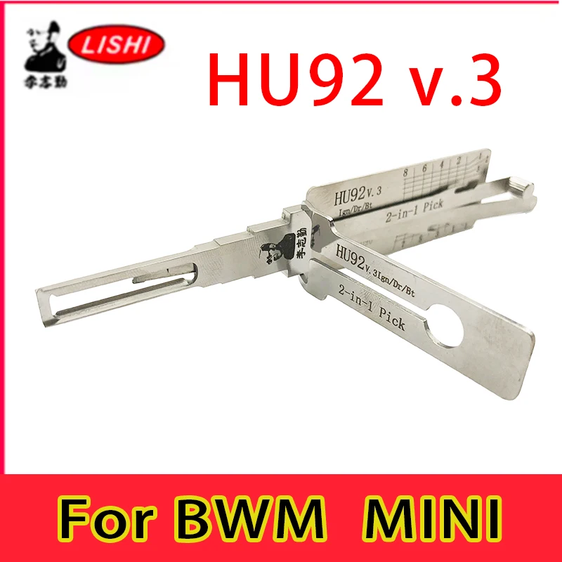 Original Packing HU92 V.3 Lishi 2-in-1 Pick/Decoder for BMW/Mini/Rover Locksmits tool