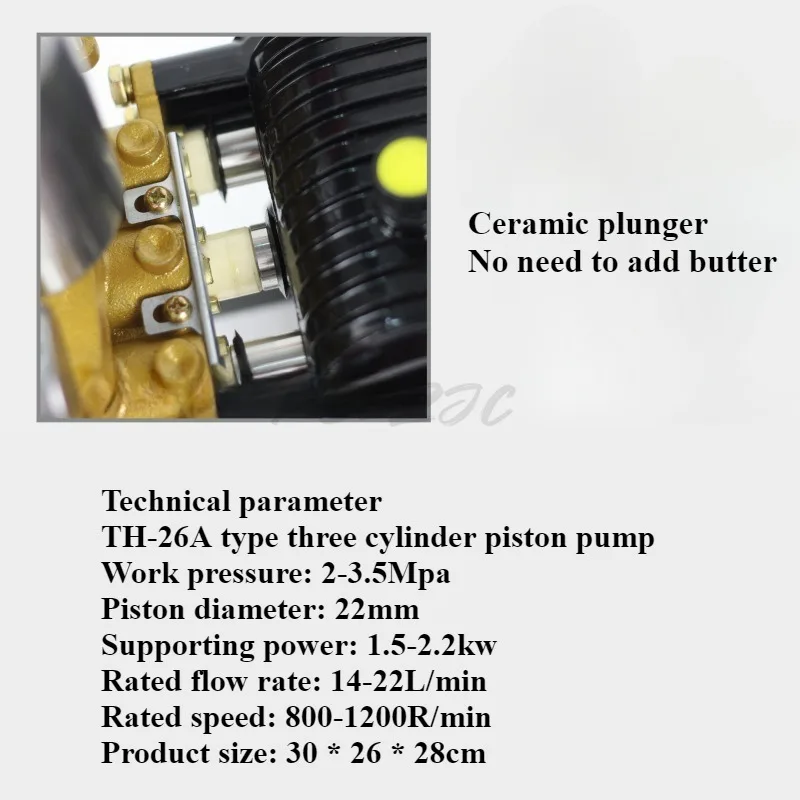 26 Type Ceramic Plunger Pump Three Cylinder Agricultural High-pressure Pesticide Sprayer Motor Spray Does Not Need To Add Butter