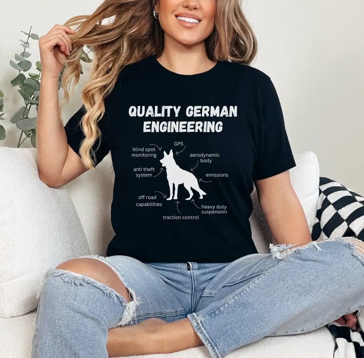 Немецкая овчарская футболка, качественная техника GSD для владельца, забавная собака, мама