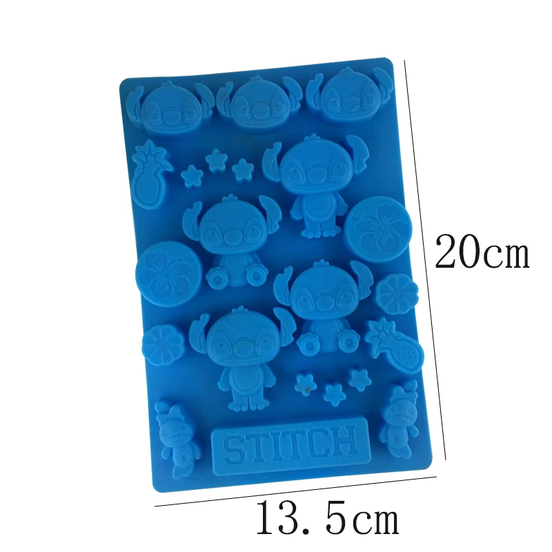 Disney Stitch 3D Silicone Ice Mold Anime Figure Cake Mold Ice Cube Tray Chocolate Candy Molds DIY Cake Decorating kids Gifts