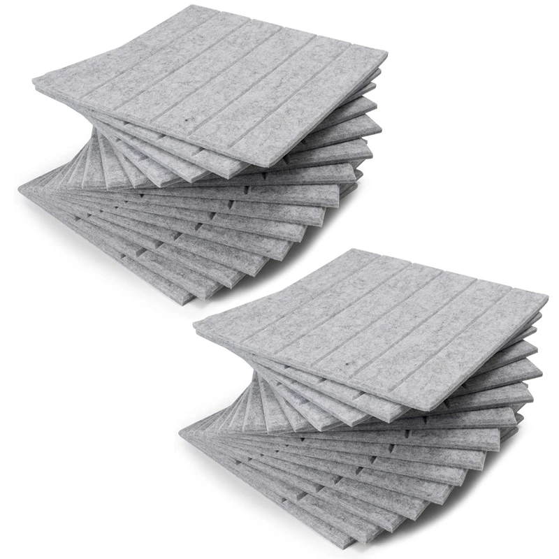 24 Pcs Sound-Absorbing Panels Sound Insulation Pads,Echo Bass Isolation,Used For Wall Decoration And Acoustic Treatment