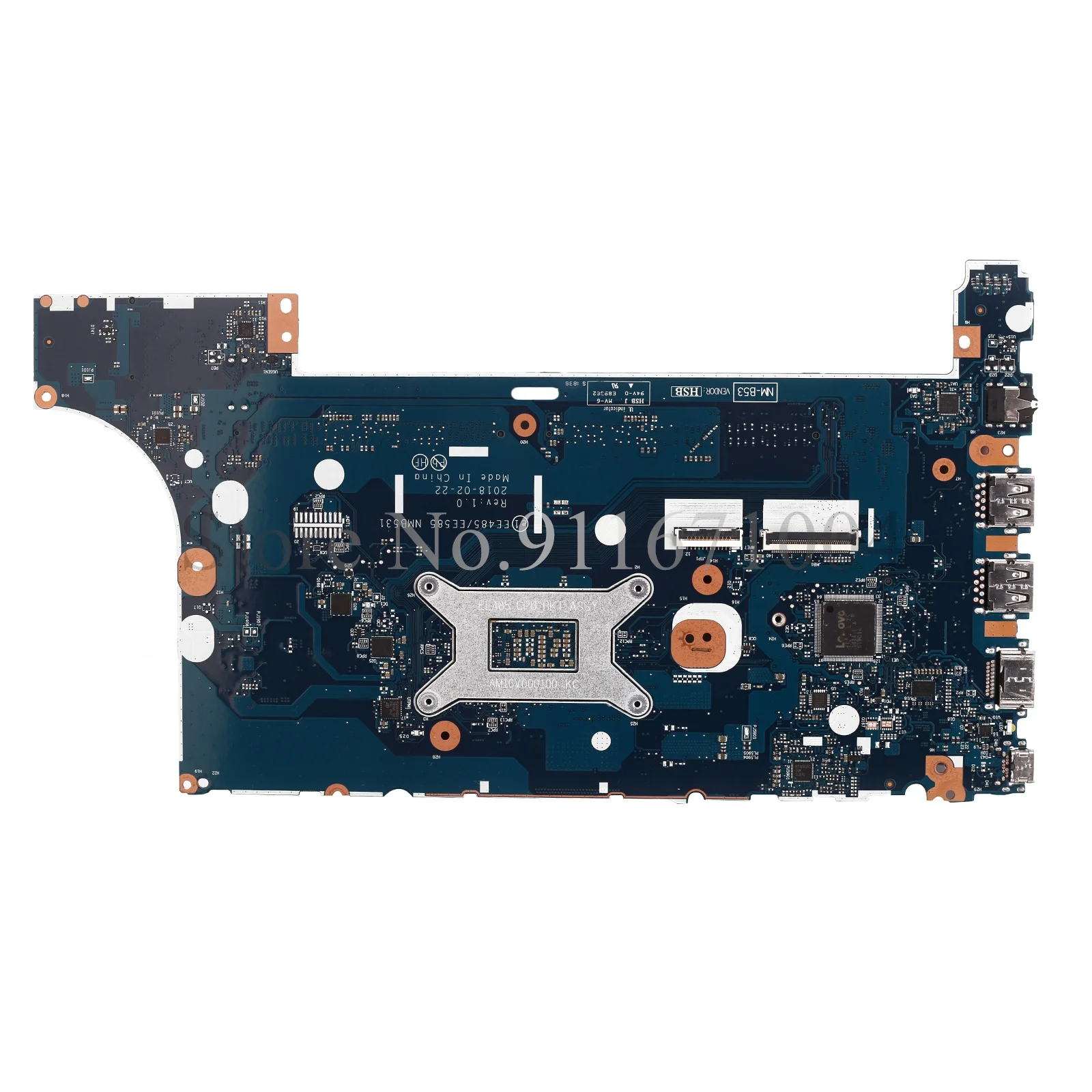 Placa-mãe do portátil para Lenovo Thinkpad, EE485, EE585, NMB531, NM-B531, E585, R3, R5, R7, CPU AMD, DDR4, 100% testado