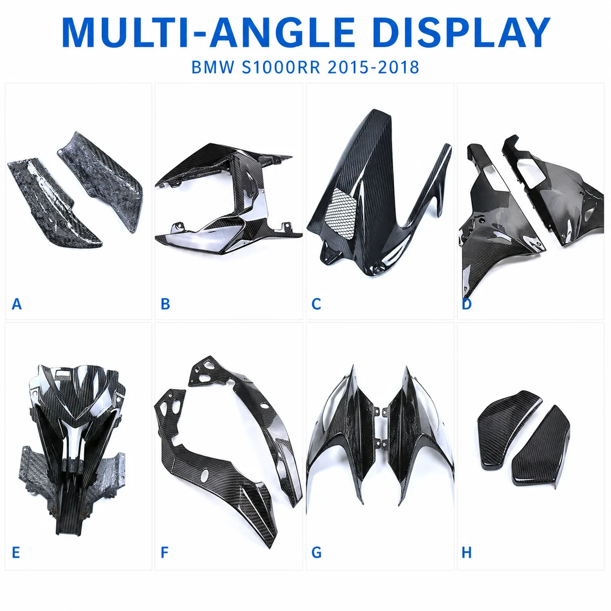 Carbon Fiber Fairing Covers Bodywork Panels Exterior Parts Collection for BMW S1000RR S1000 RR 2015-2018 Motorcycle Accessories