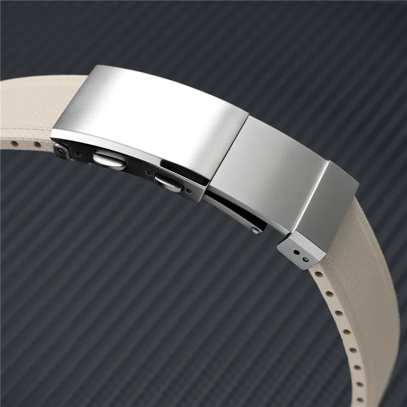 316L Stainless Steel Watch Buckle Double Push Extension Folding Buckle Brushed Metal Watch Band Clasp 16mm 18mm 20mm 22mm image 5