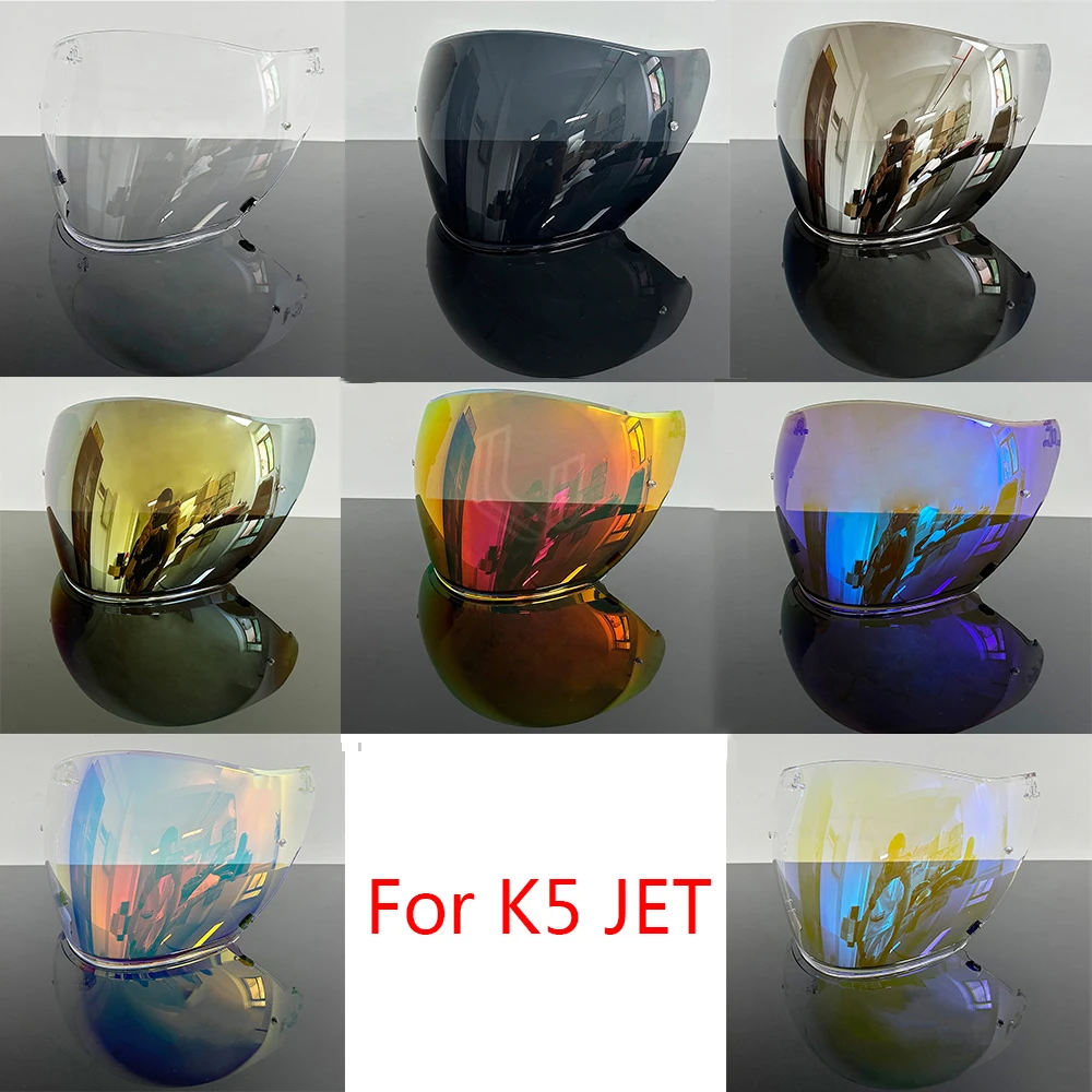 

K5 реактивный козырек для шлема для AGV K5 JET мотоциклетный шлем козырек очки покрытие серебристо-красные сменные линзы