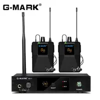 Monitor intrauditivo inalámbrico G-MARK, G2.1IEM, UHF, retorno de escenario, frecuencia de estudio seleccionable para banda de guitarra, rendimiento, fiesta de DJ