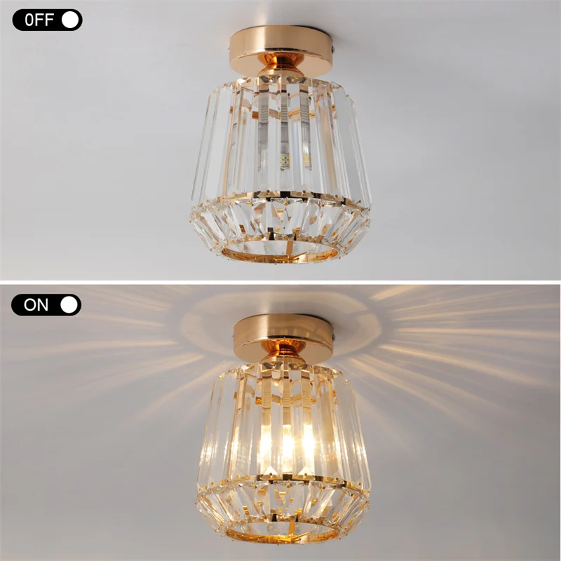 

Modern K9 Crystal Ceiling Lamp For Corridor Cloakroom Home Decor Pendant Light Lustre Hanging Fixture Chandelier Besides Lamp