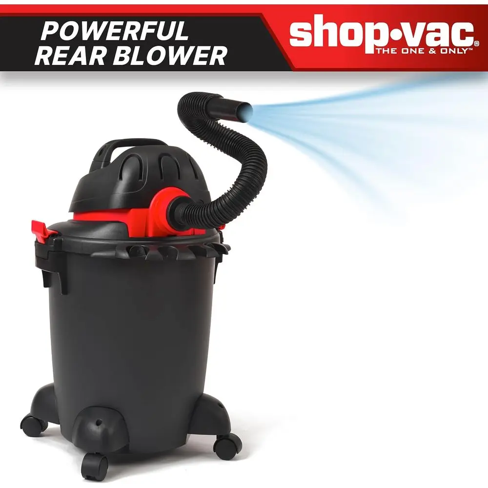 Shop-Vac 5985005 مكنسة كهربائية رطبة/جافة سعة 6 جالون، 3.5 ذروة HP، قطر 1.25 بوصة × خرطوم 7 أقدام، سلك 6 أقدام، مثالية للمنزل، المرآب، و
