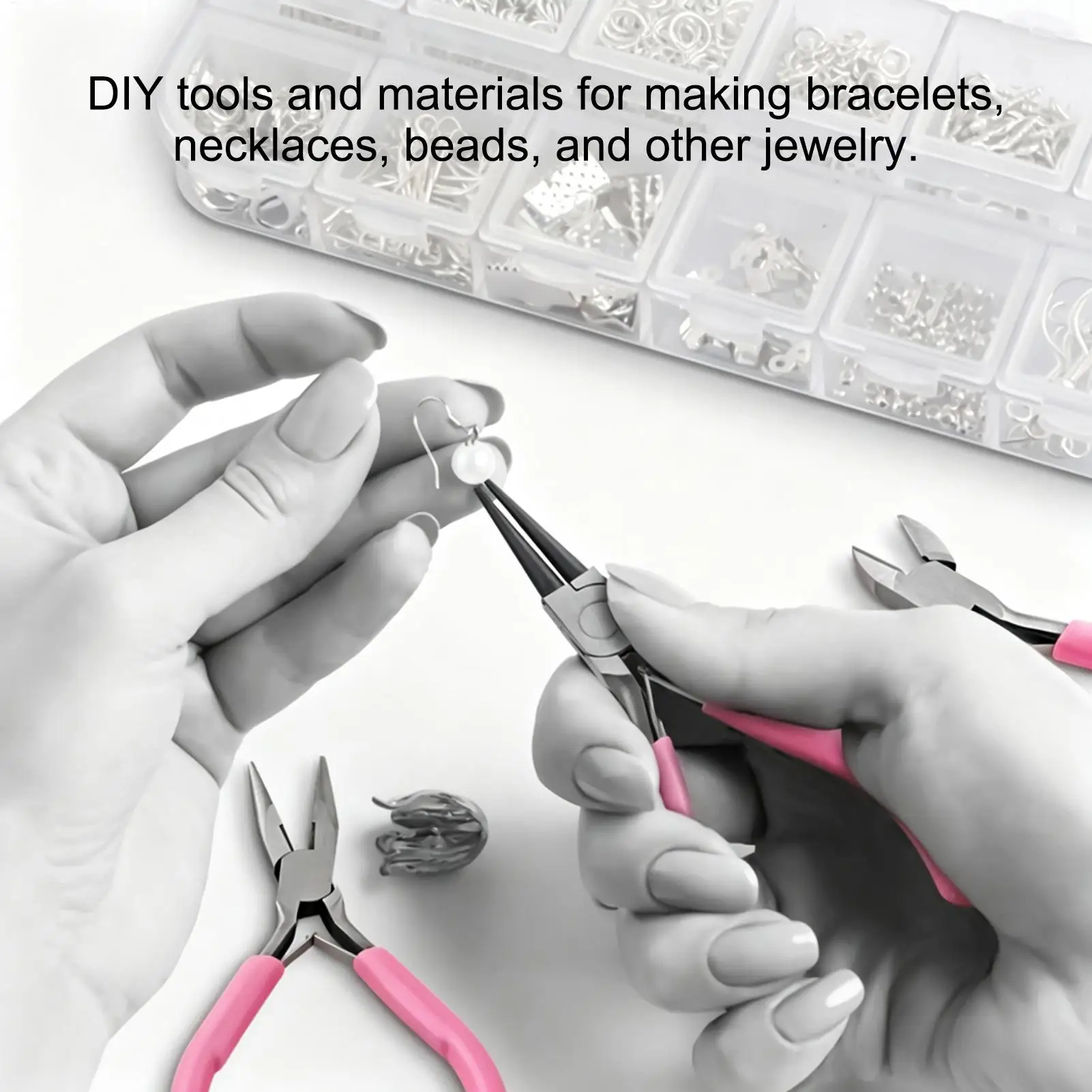Jewelry Tools For Adults Earring Bracelet DIY Bead Crafting Supplies Beaded Necklace Making Supplies For Hobbyists Beginners