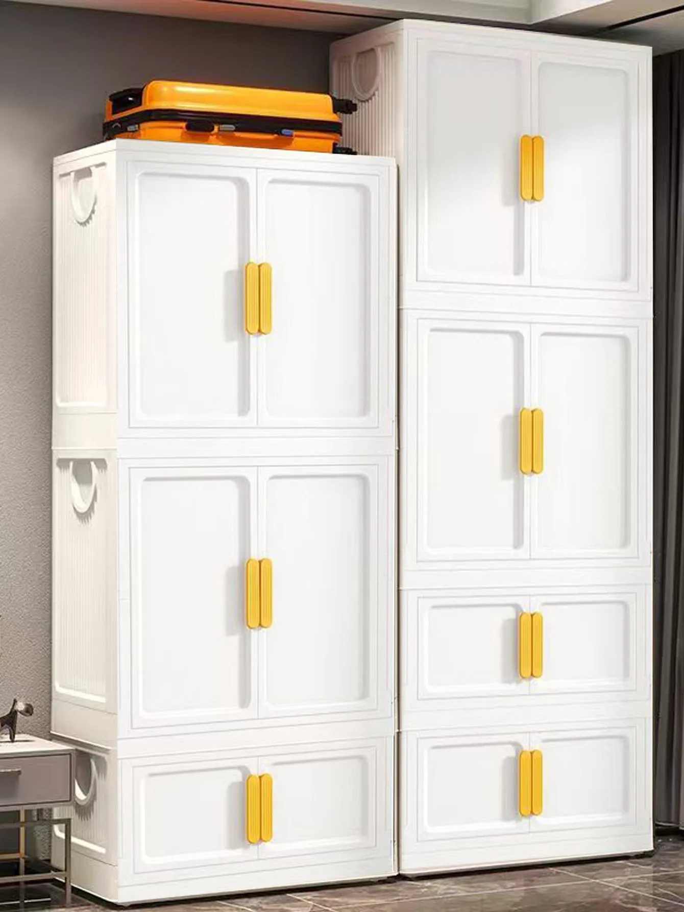 

No-Installation Baby Wardrobe Storage Cabinet for Home Bedroom Thickened Foldable Toy Plastic Storage Cabinet for Children