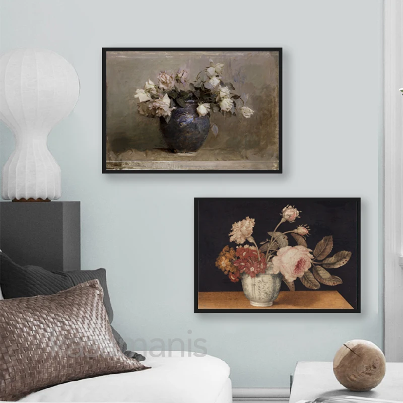 Peach Still Life Oil Painting On Canvas Poster Vintage Prints Kitchen Wall Art Decoration Peaches Picture Dining Room Decoration