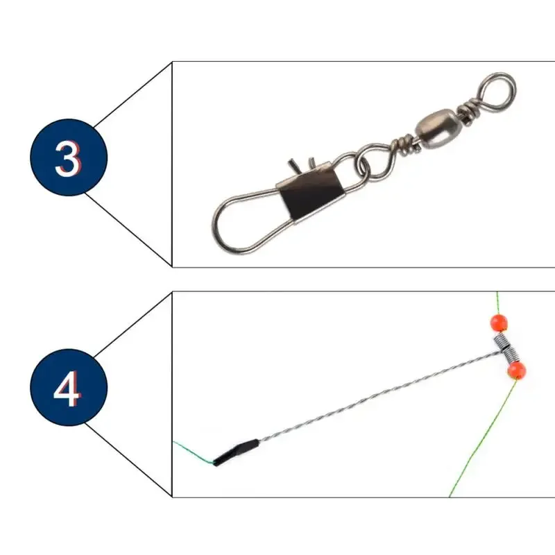 1/3/5 buah umpan pancing kandang baja nirkarat kawat putar dengan 3 garis kait Feeder untuk memancing ikan mas aksesoris alat memancing