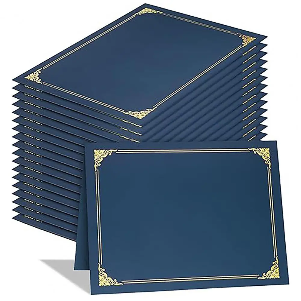 Élégantes couvertures de certificat pour l'école, vitrine de protection de remise des diplômes d'affaires