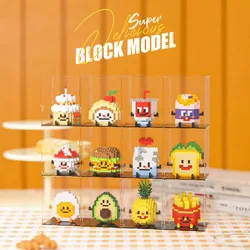 Cake Food Building Blocks Model Bricks Kids Sets Mini Block Toy for Children Girls 6 to 10 Year Old Puzzle Board Game Child Gift