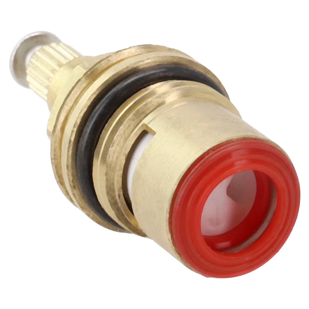 Brass Ceramic Faucet Spool Replacement Tap Cartridge Valve Ceramic Disc Gland Quarter Turn 20 Teeth 1/2inch Ceramic Accessory