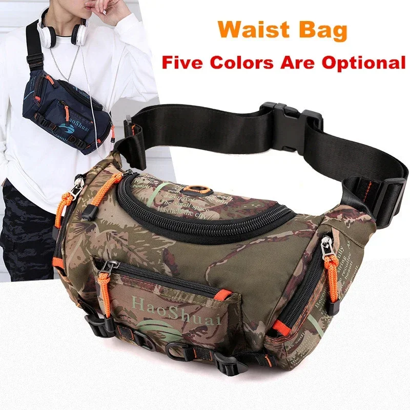 Waterproof Light-weight Motorcycle Bag Men Multifunction Waist Bag Outdoor Riding Cycling Fashing Hiking Pack Shoulder Chest Bag