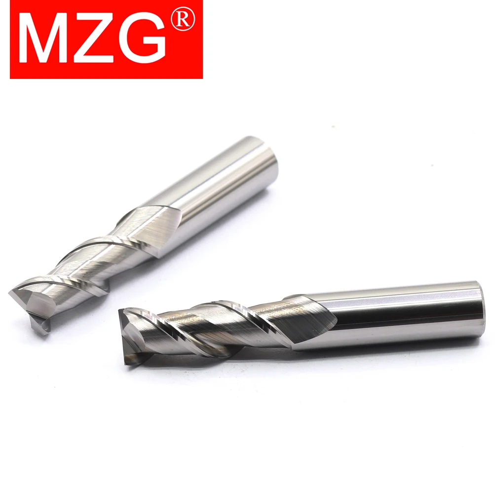 MZG 2 Flute HRC55 Aluminium 0.2-20mm End Mills High Precision HSS Metal Cutter Carbide Alloy Milling Tool Key Seater Router Bit