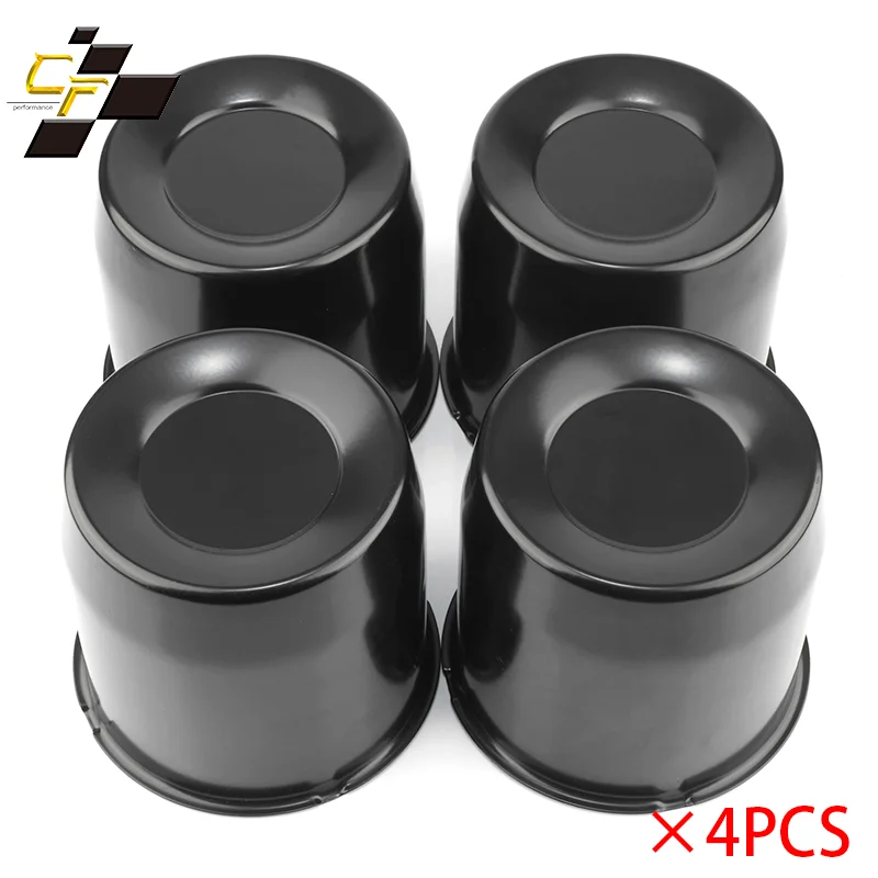 4pcs/ 1pc 130mm/5.12in 127mm/ 4.92in Push Through Center Cap for Hole Bearing Truck/Trailer Carbon Steel Concave Car Matte Black