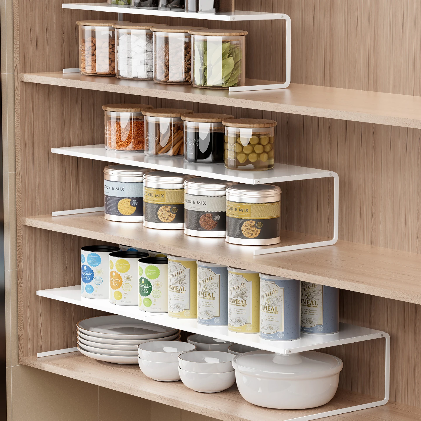 Expandable Carbon Steel Narrow Storage Shelf Adjustable Cm To Wide Organizer Kitchen Countertops Cabinets Wardrobes Windowsills