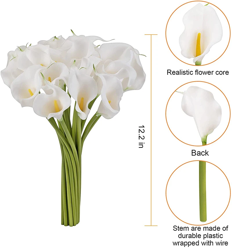 3/5/10Pcs Calla Artificial Flowers Calla Lily Fake Flower Bouquet For Wedding Bouquet Bridal Home Flower Decoration