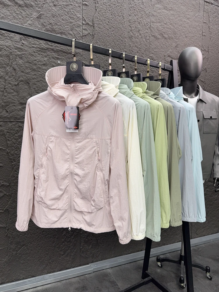 Pakaian Luar Kasual Berkerudung Ringan untuk Musim Panas, Anti-UV, Berpori, dan Bernapas dari Pampa& SVIP High-End...